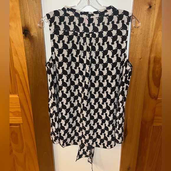 Lily Pulitzer Fancy Fest Black Cat Blouse | Size Large - Picture 2 of 3